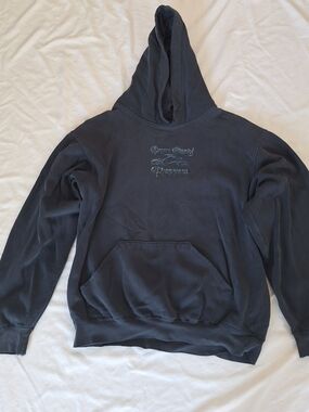 VTG Orange County Choppers Hoodie Mens L Blue Pullover Fleece Motorcycle Graphic
